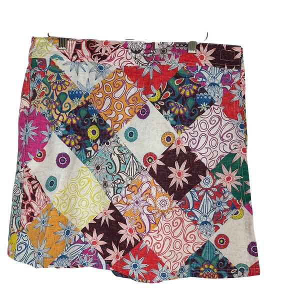 RipSkirt‎ Hawaii Adjustable Wrap Skirt Sz XL Floral Patchwork Beach Resortwear - Picture 1 of 9